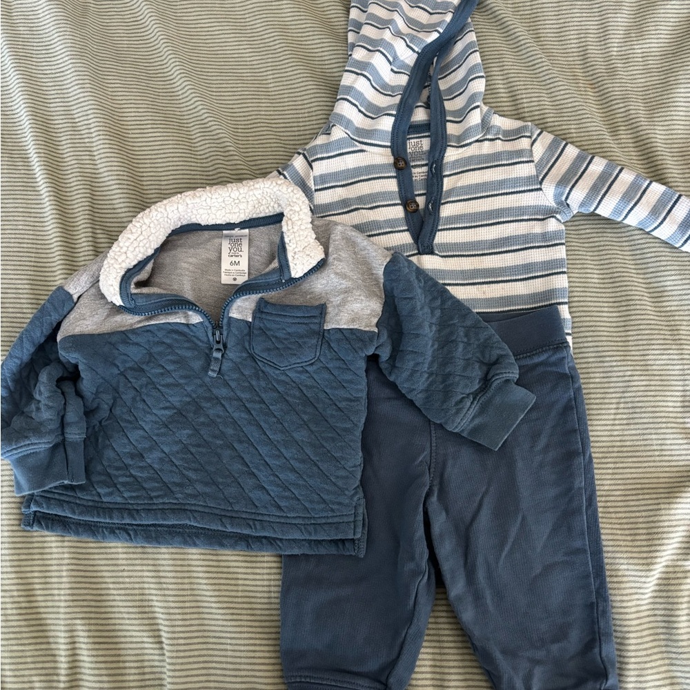 Carter's Cozy Blue and Gray Baby Pullover
